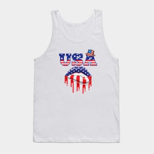 4Th Of July Design, 4Th Of July Womens, Fourth Of July Lips, Independence Day, Patriotic Design, 4Th Of July Gift Tank Top